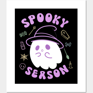 Spooky Season Kawaii Pastel Goth Cute Witchy Ghost Halloween Posters and Art